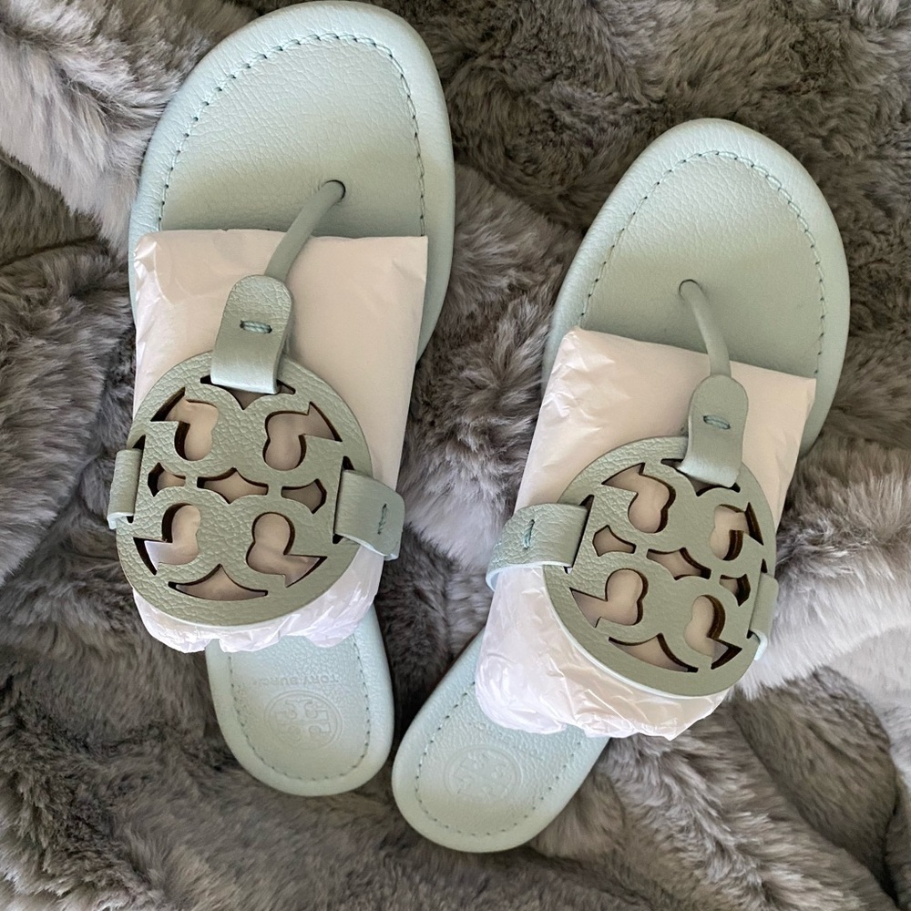 Tory Burch Green/Blue Sandals with Cushioned Soles